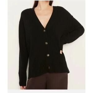 Vince Weekend Cardigan Button Up Wool and Cashmere Navy Sweater Size Large